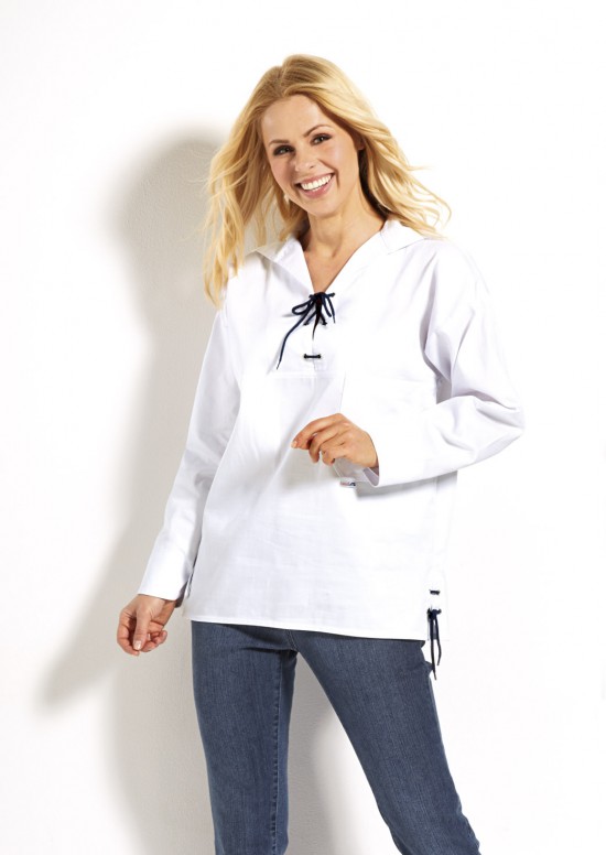 Schlupf-Blouson weiss