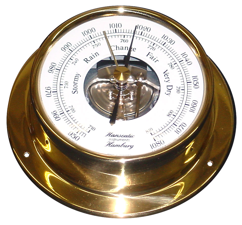 Schiffs Barometer 110 mm Messing Economy