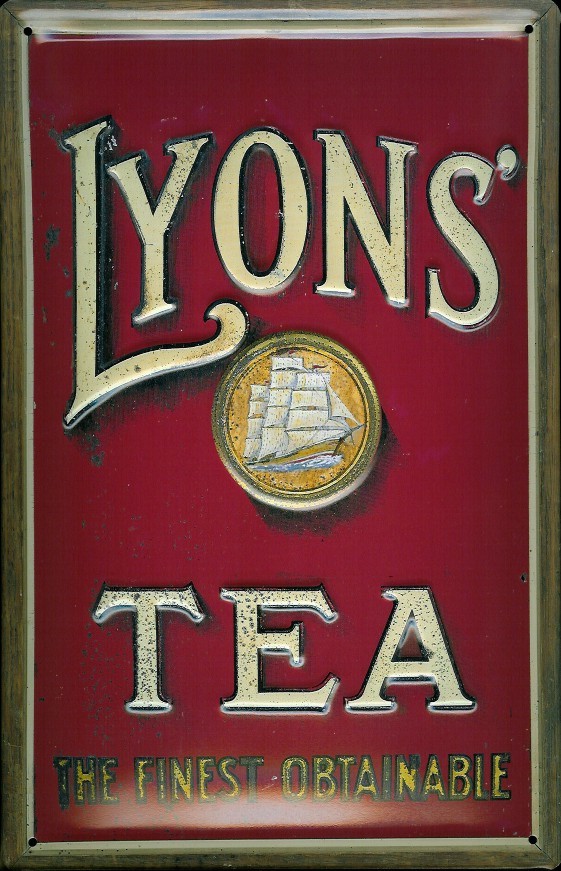 Blechschild Lyon Tea Tee Segelschiff retro Schild Nostalgieschild