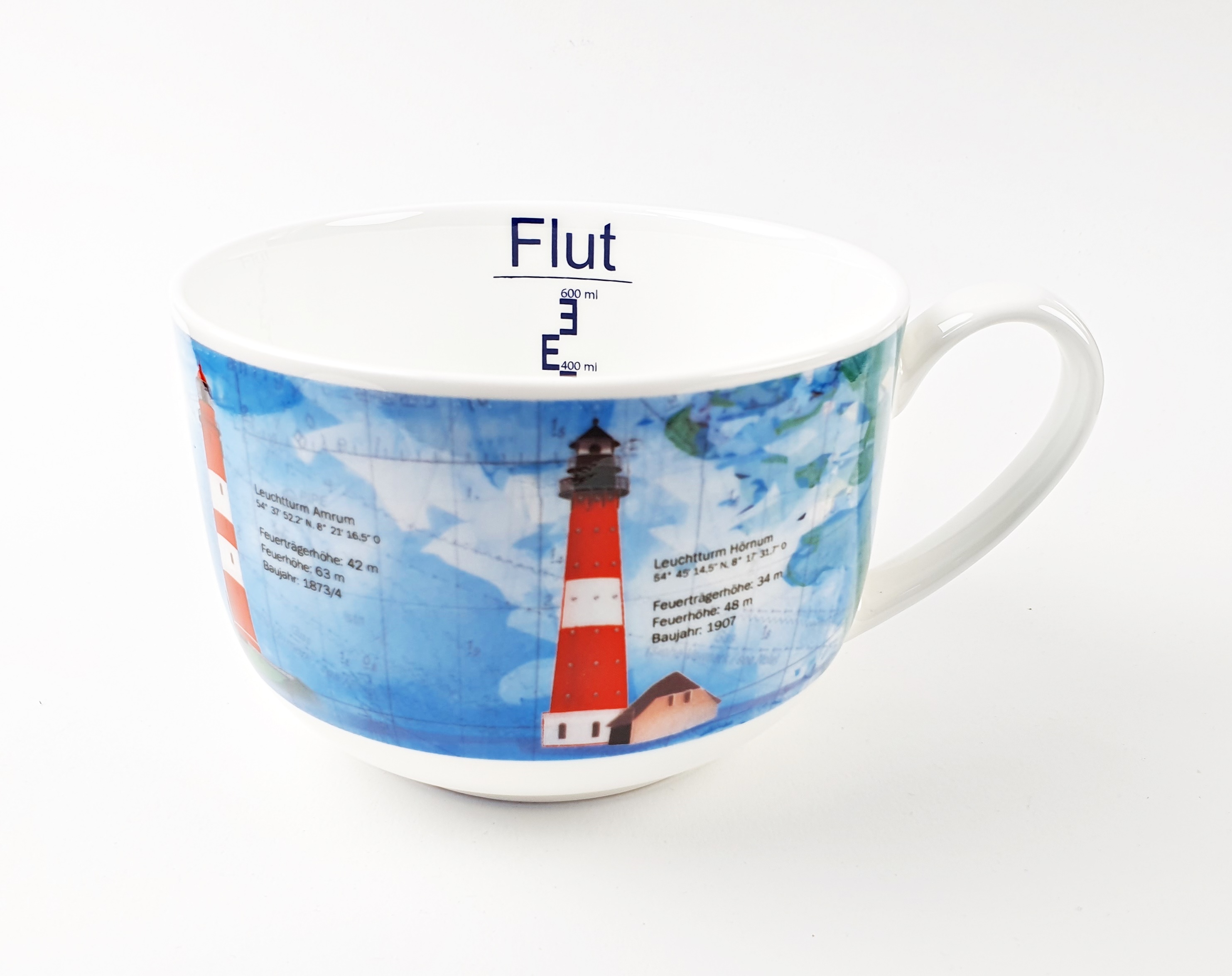 jumbo-nordsee Maritimer Leuchttürme Nordsee Jumbobecher XXL Becher groß Kaffeebecher Schüssel Schale