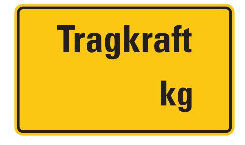 as67051 Aluminium Schild Tragkraft kg 150x250 mm geprägt