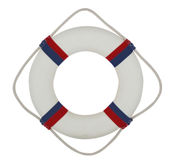 sc5573_Rettungsring Rettungsring Deko rot / blau / weiß 35 cm Styropor mit Stoff