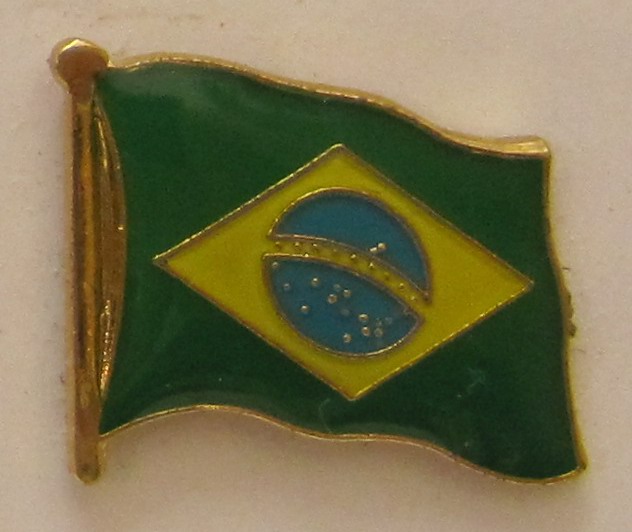 Brasilien Pin Anstecker Flagge Fahne Nationalflagge