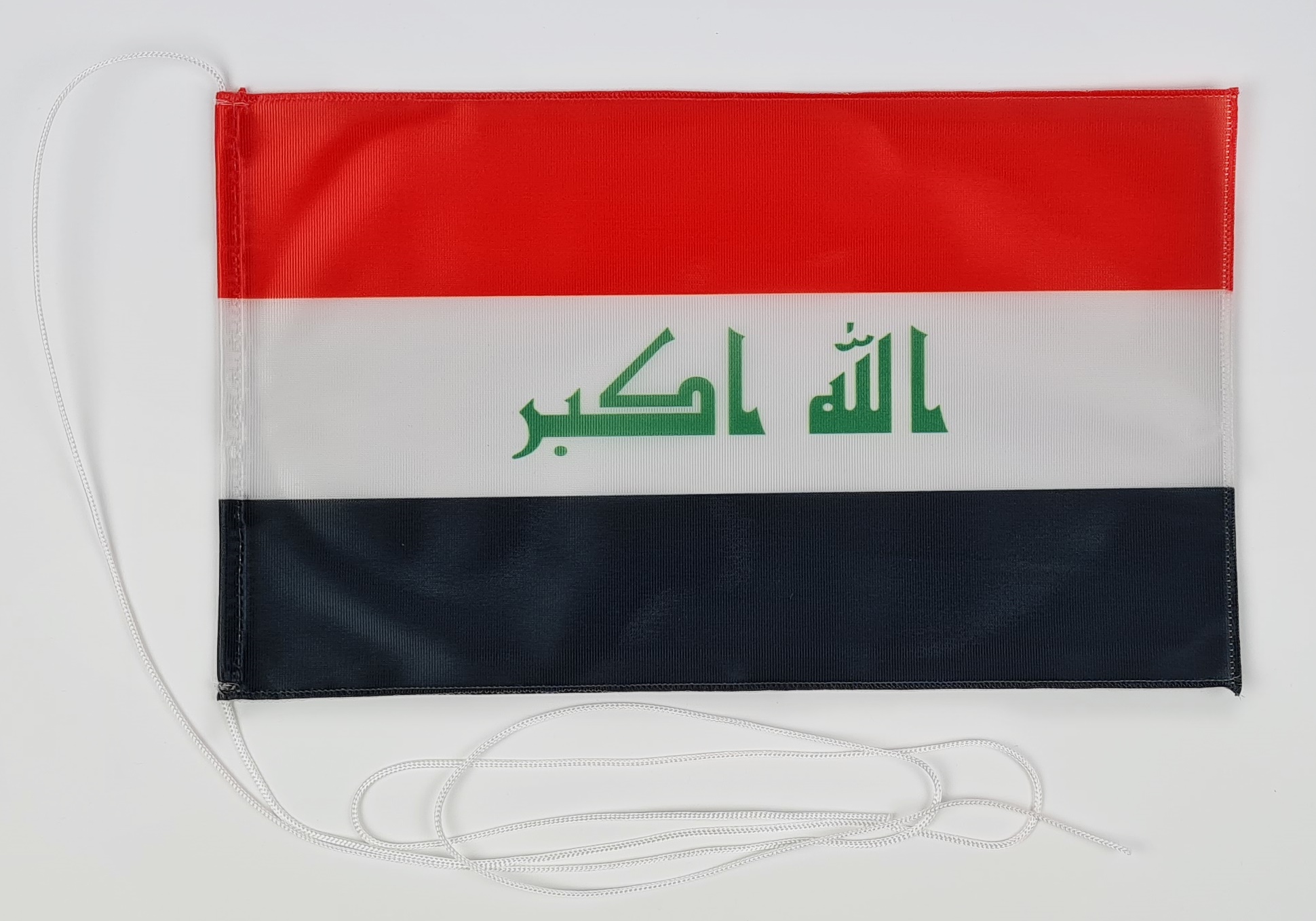 Tischflagge Irak 25x15 cm optional mit Holz- oder Chromständer Tischfahne Tischfähnchen