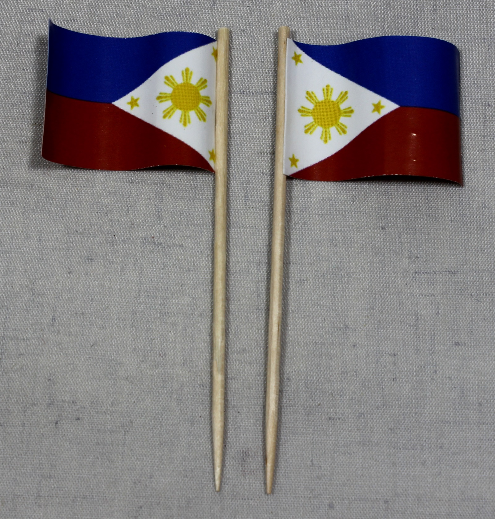 Party-Picker Flagge Philippinen Papierfähnchen in Spitzenqualität 50 Stück Beutel