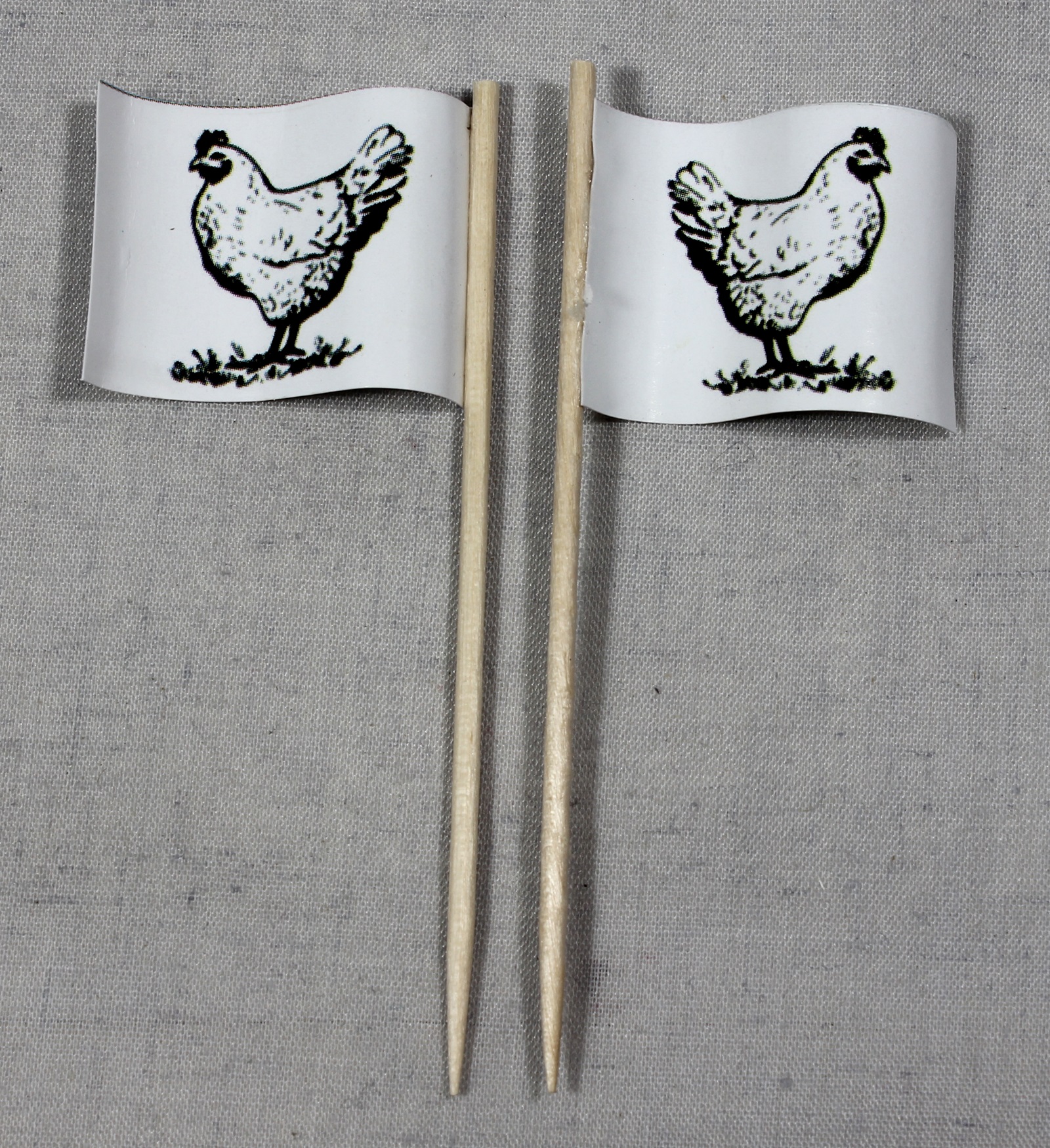 Party-Picker Flagge Huhn Hähnchen Geflügel Papierfähnchen in Spitzenqualität 50 Stück Beutel