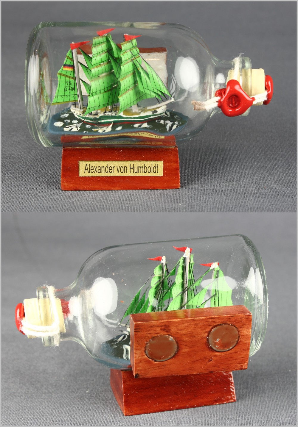 Buddelschiff Alexander von Humboldt 7,2x4,5 cm Kühlschrankmagnet
