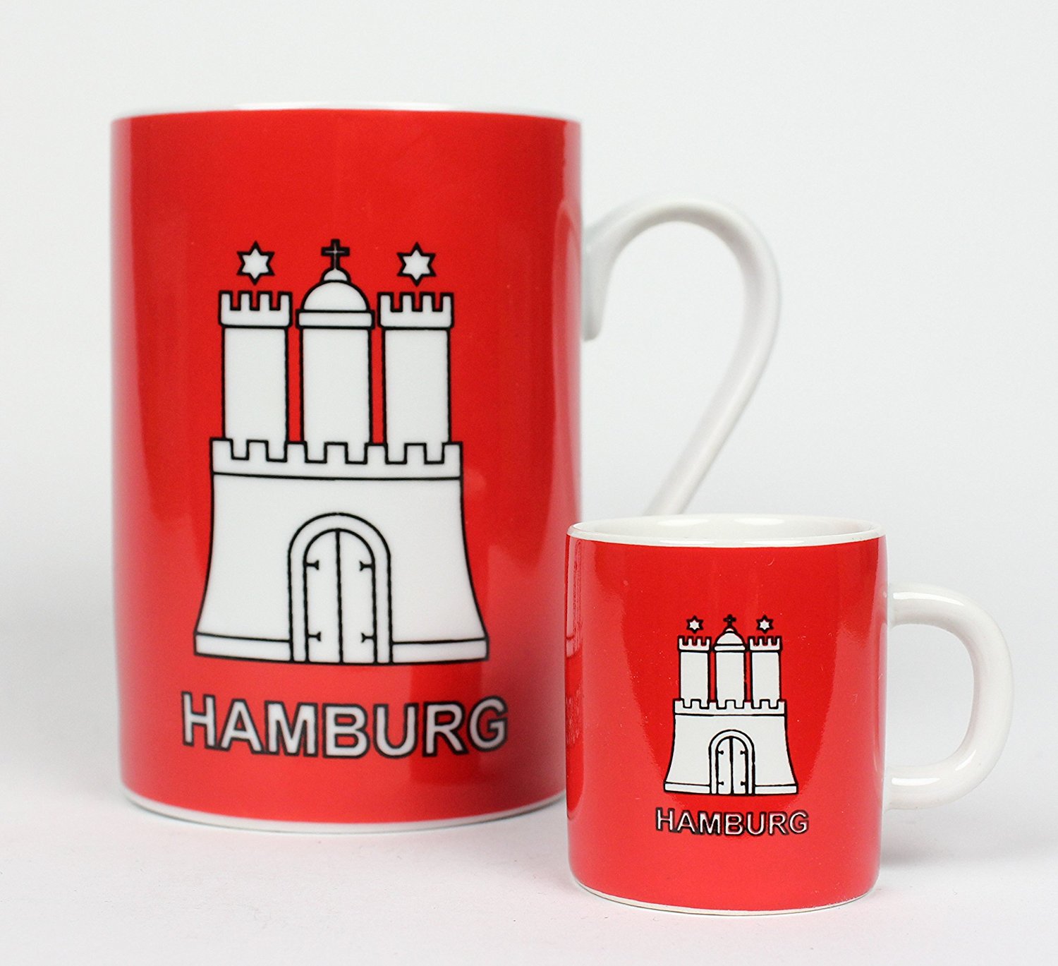 Hamburg Becher mit Hamburger Wappen + Mini Becher