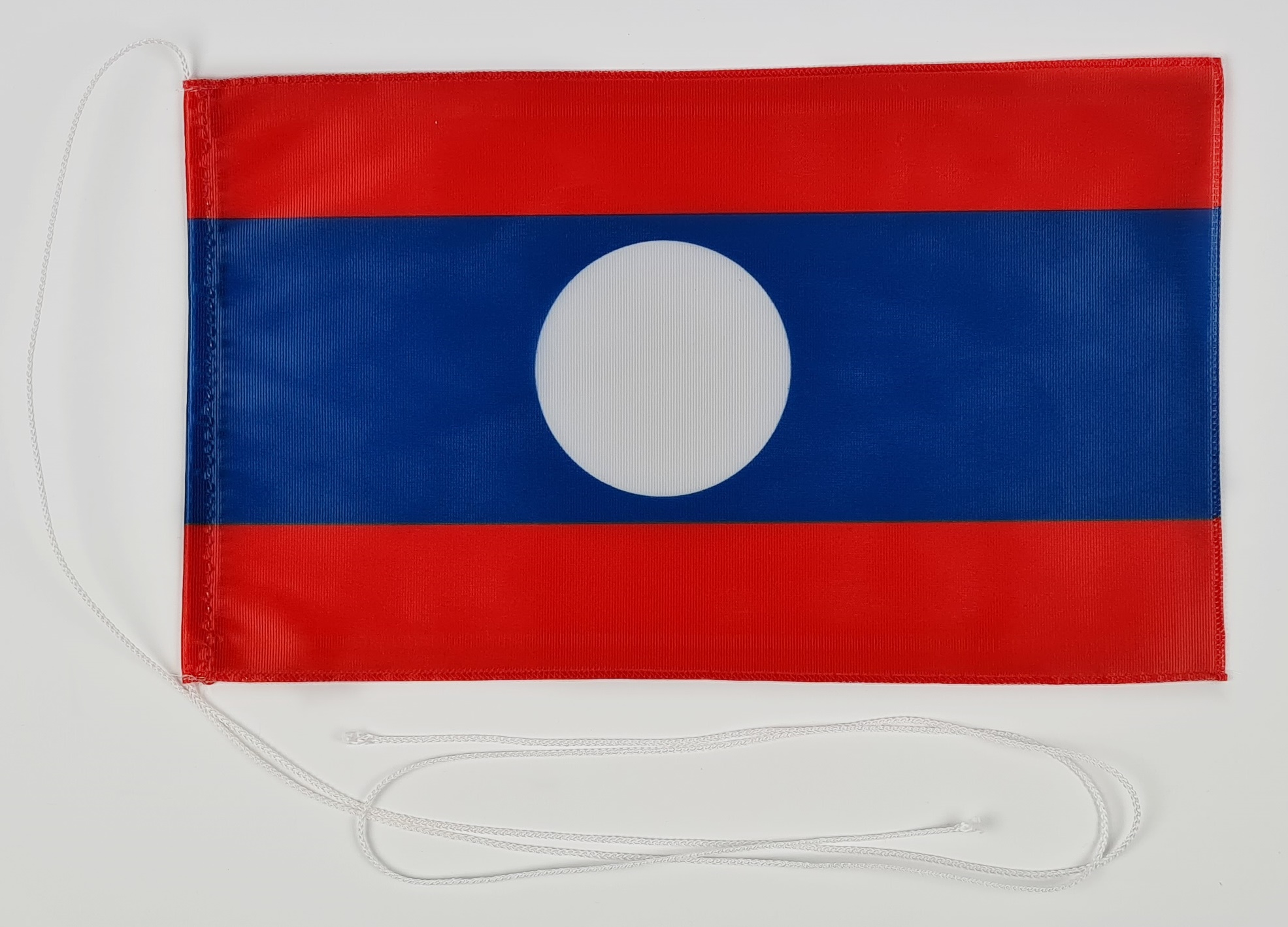 Tischflagge Laos 25x15 cm optional mit Holz- oder Chromständer Tischfahne Tischfähnchen