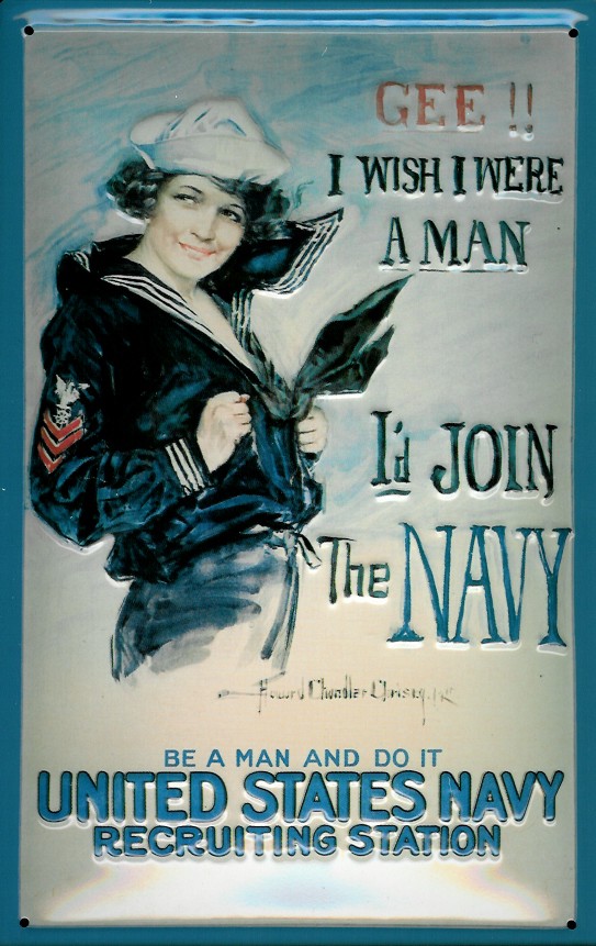 A668-Join-the-Navy Blechschild Nostalgieschild :  I`d Join The United States Navy