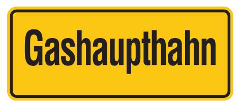 as30051 Aluminium Schild Gashaupthahn 100x240 mm geprägt