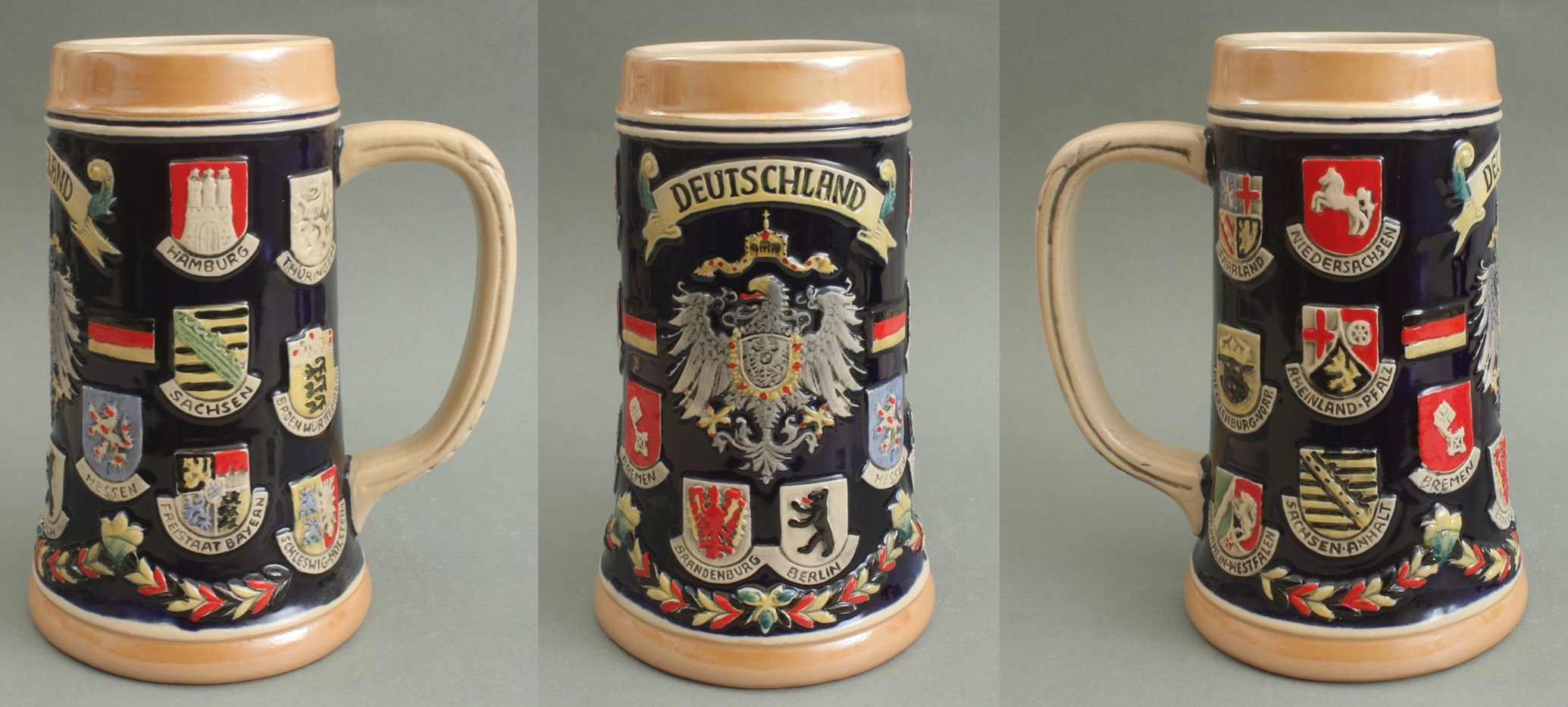 Bierkrug Deutschland Keramik ohne Deckel