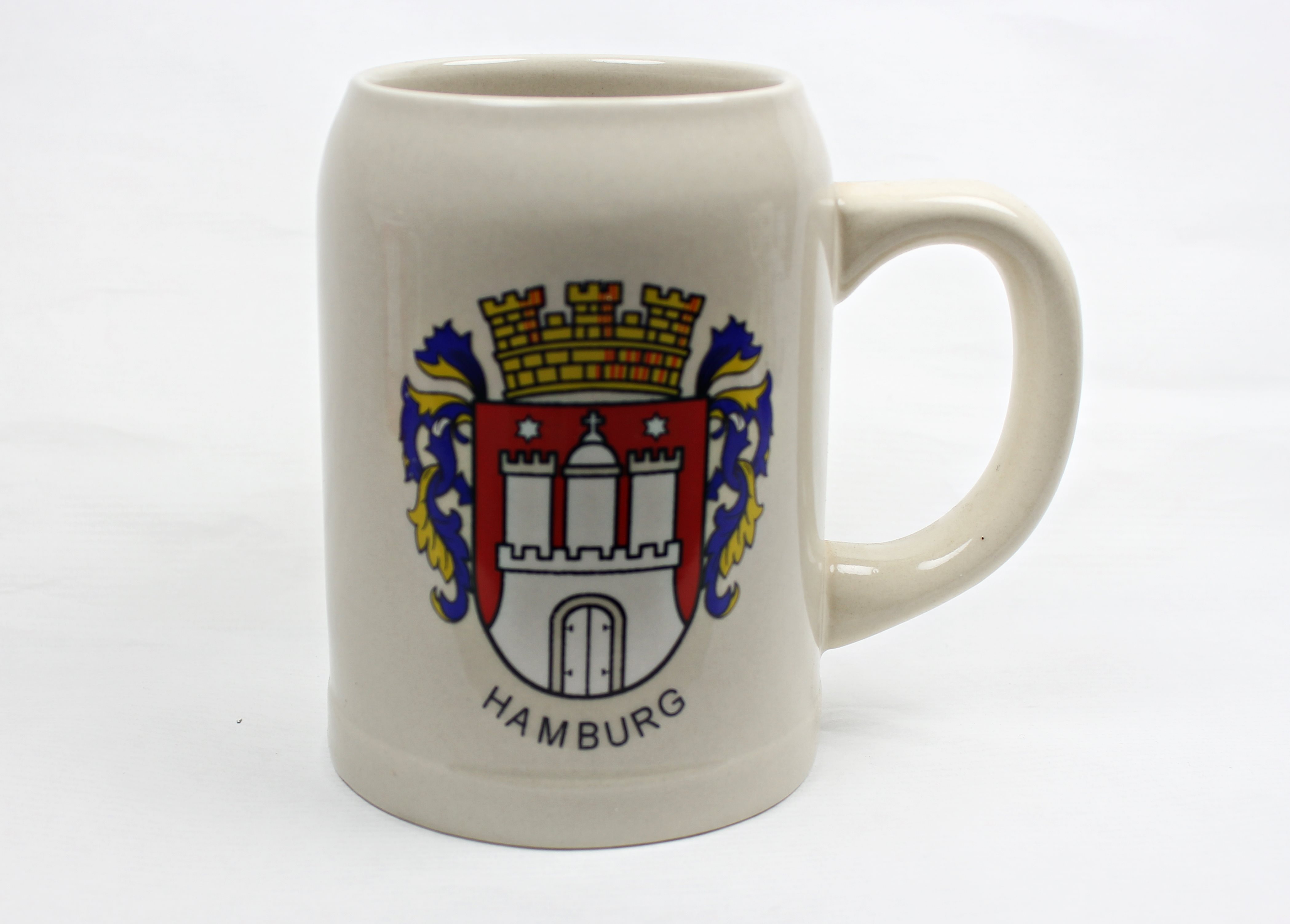 Bierkrug Hamburg Wappen Keramikkrug