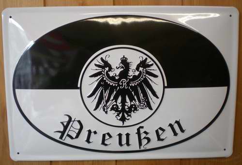 AA-868 Blechschild Nostalgieschild :  Preußen quer, Preussen