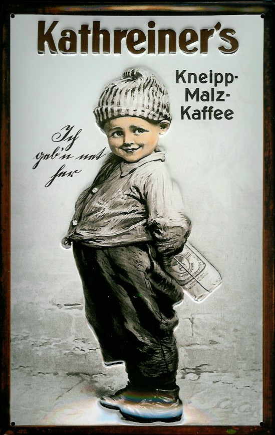 Blechschild Kathreiner Kneipp Malz Kaffee Malzkaffee Schild Nostalgieschild