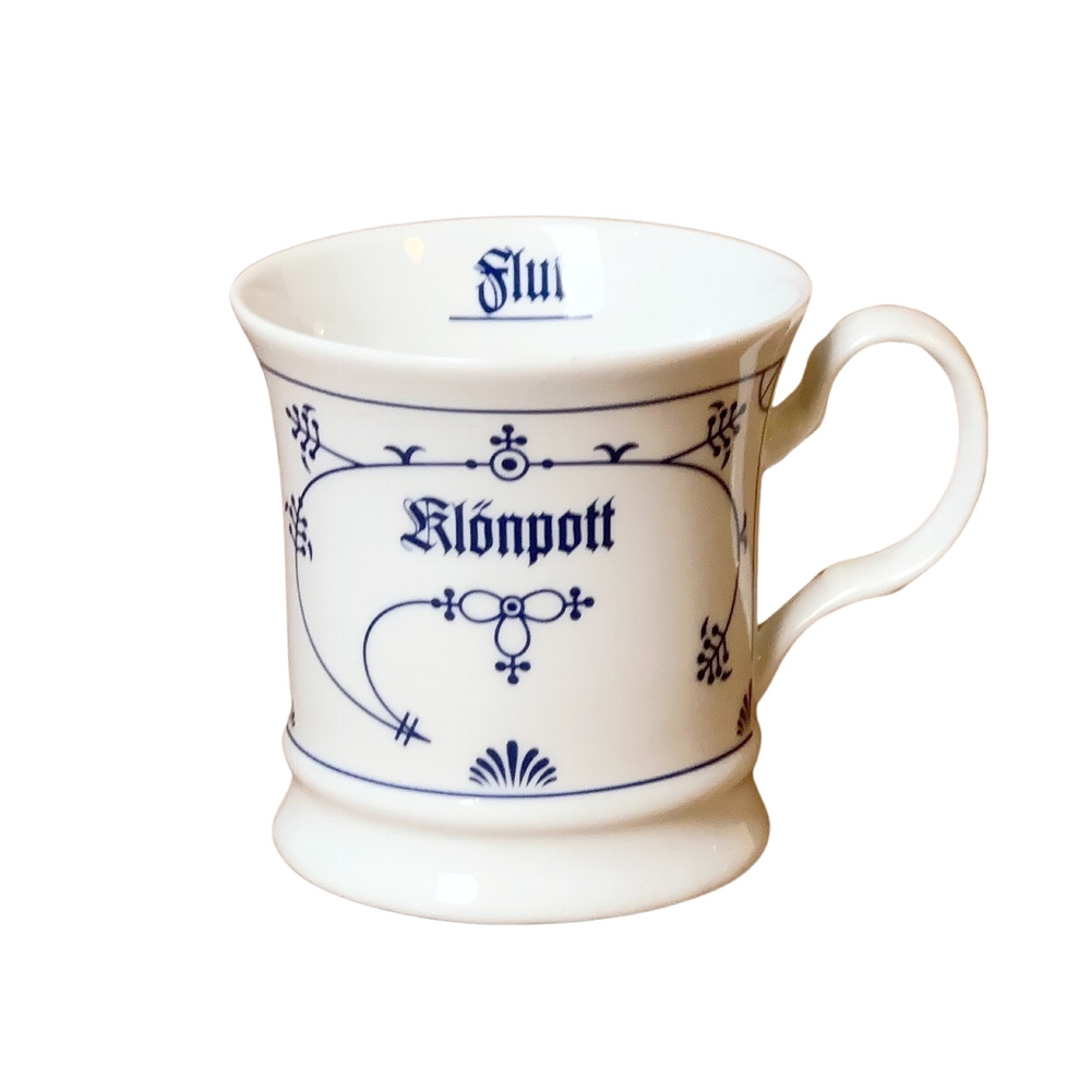 Klönpott Indisch Blau hoch Kaffeebecher Kaffeetasse Kaffee Pott