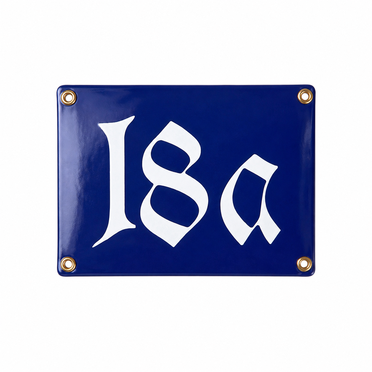 Emaille Hausnummernschild nach Wunsch 12x18cm selber gestalten (Ohne Rahmen)