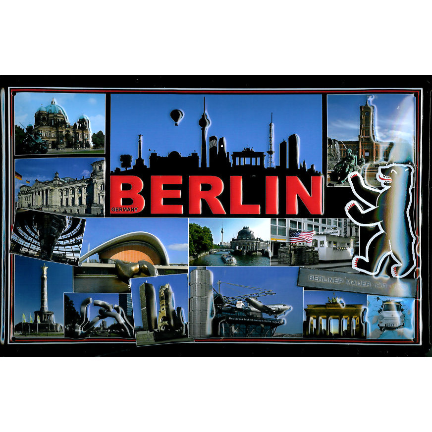 blechschild-berlin Blechschild Nostalgieschild Berlin Sehenswürdigkeiten DDR Ostalgie Schild Souvenir