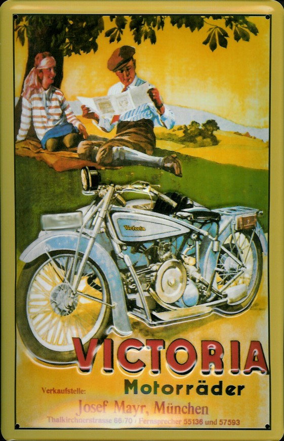 A878-Victoria-Motorr-der Blechschild Victoria Motorräder Motorrad Nostalgieschild Schild