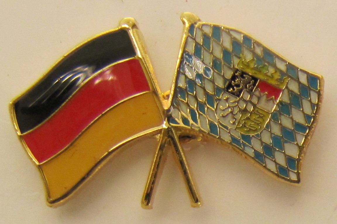 Bayern / Deutschland Freundschafts Pin Anstecker Flagge Fahne Nationalflagge