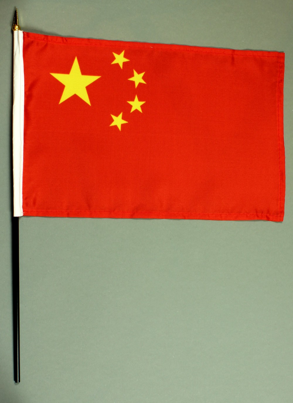 Tischflagge China 20x30 cm optional mit Tischflaggenständer aus Mahagoni Holz