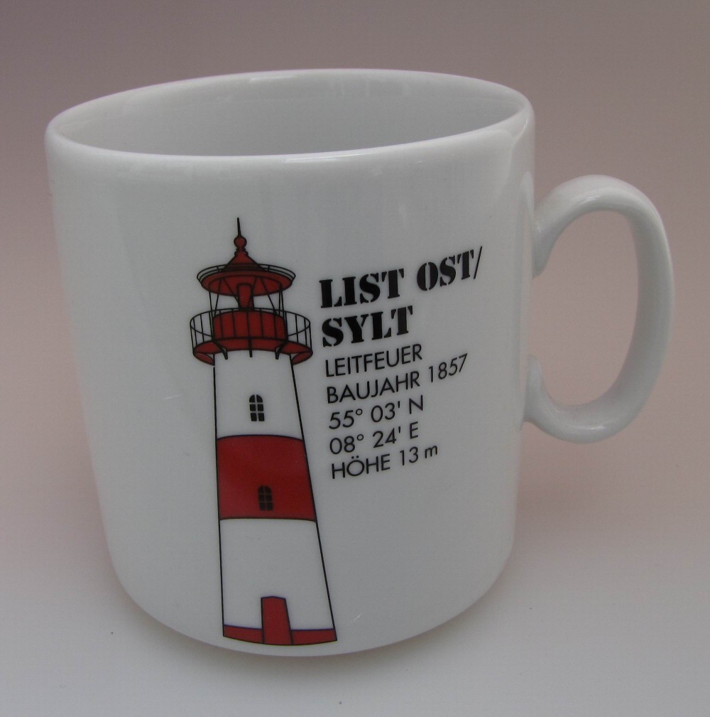 Leuchtturm Becher List Sylt / Nordsee *