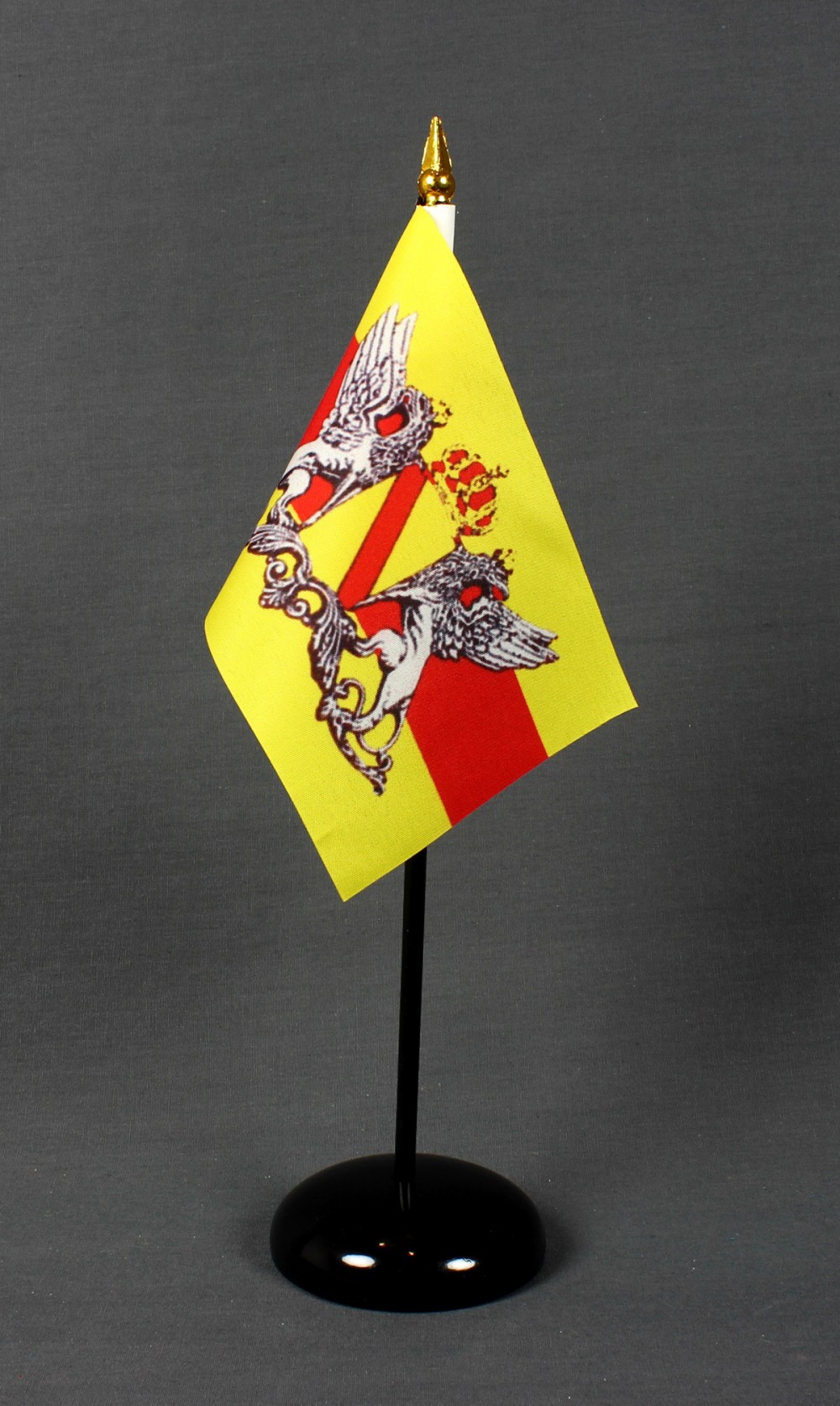 Kleine Tischflagge Baden Wappen 10x15 cm optional mit Tischfähnchenständer