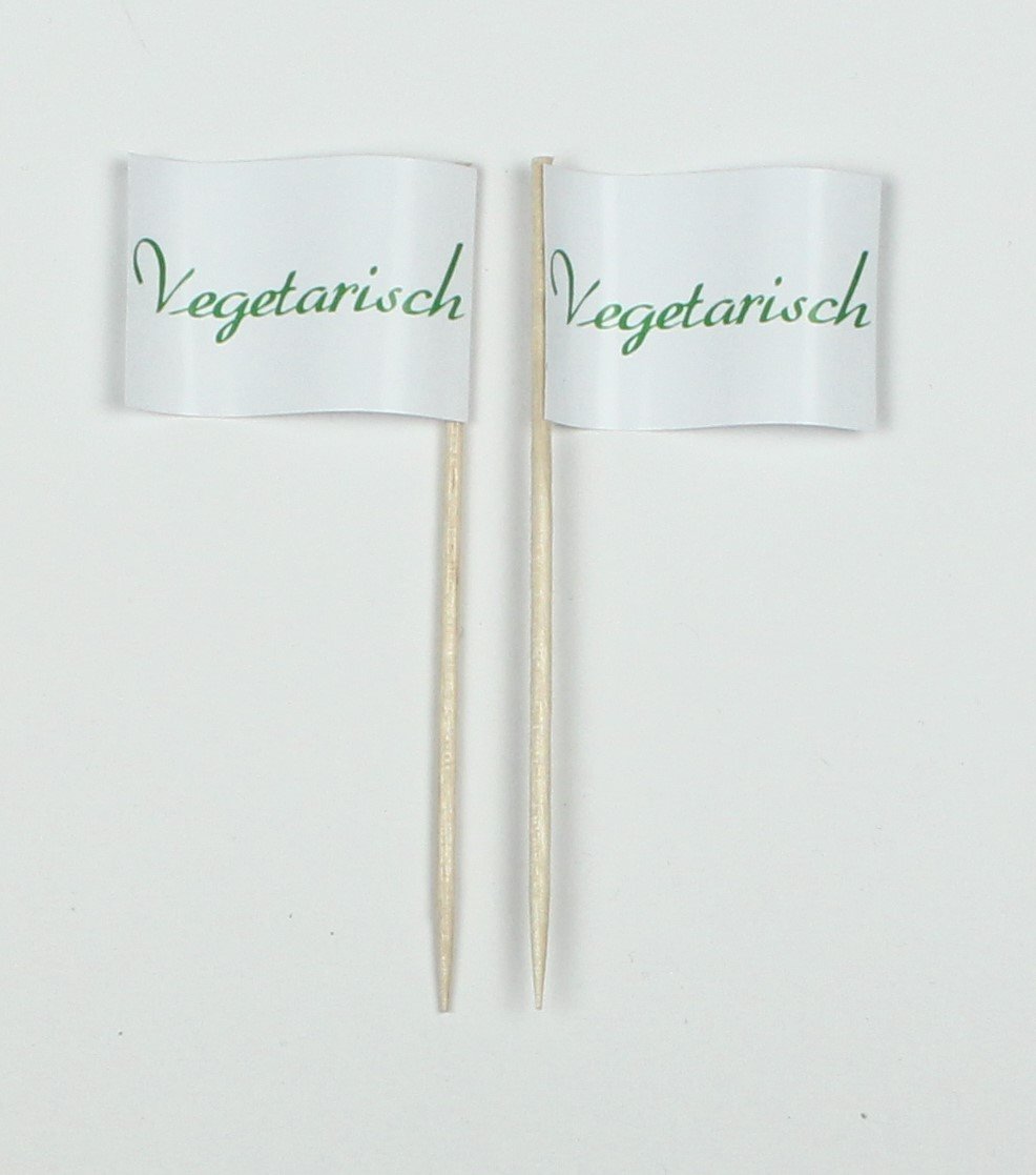 616wLPgiSML-_SL1117_ Party-Picker Flagge grün Vegetarisch Papierfähnchen in Spitzenqualität 50 Stück Beutel