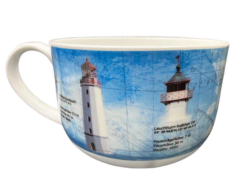 Maritimer Leuchttürme Rügen Jumbobecher XXL Becher groß Kaffeebecher Schüssel Schale Maritimer Leuchttürme Rügen Jumbobecher XXL Becher groß Kaffeebecher Schüssel Schale