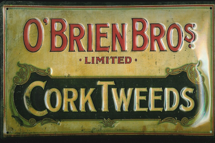 Blechschild Nostalgieschild O'Brien Cork Tweeds Irland