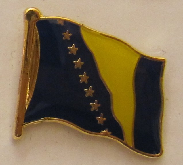 Pin Anstecker Flagge Fahne Bosnien Herzegowina Nationalflagge Flaggenpin Button Badge Flaggen Clip A