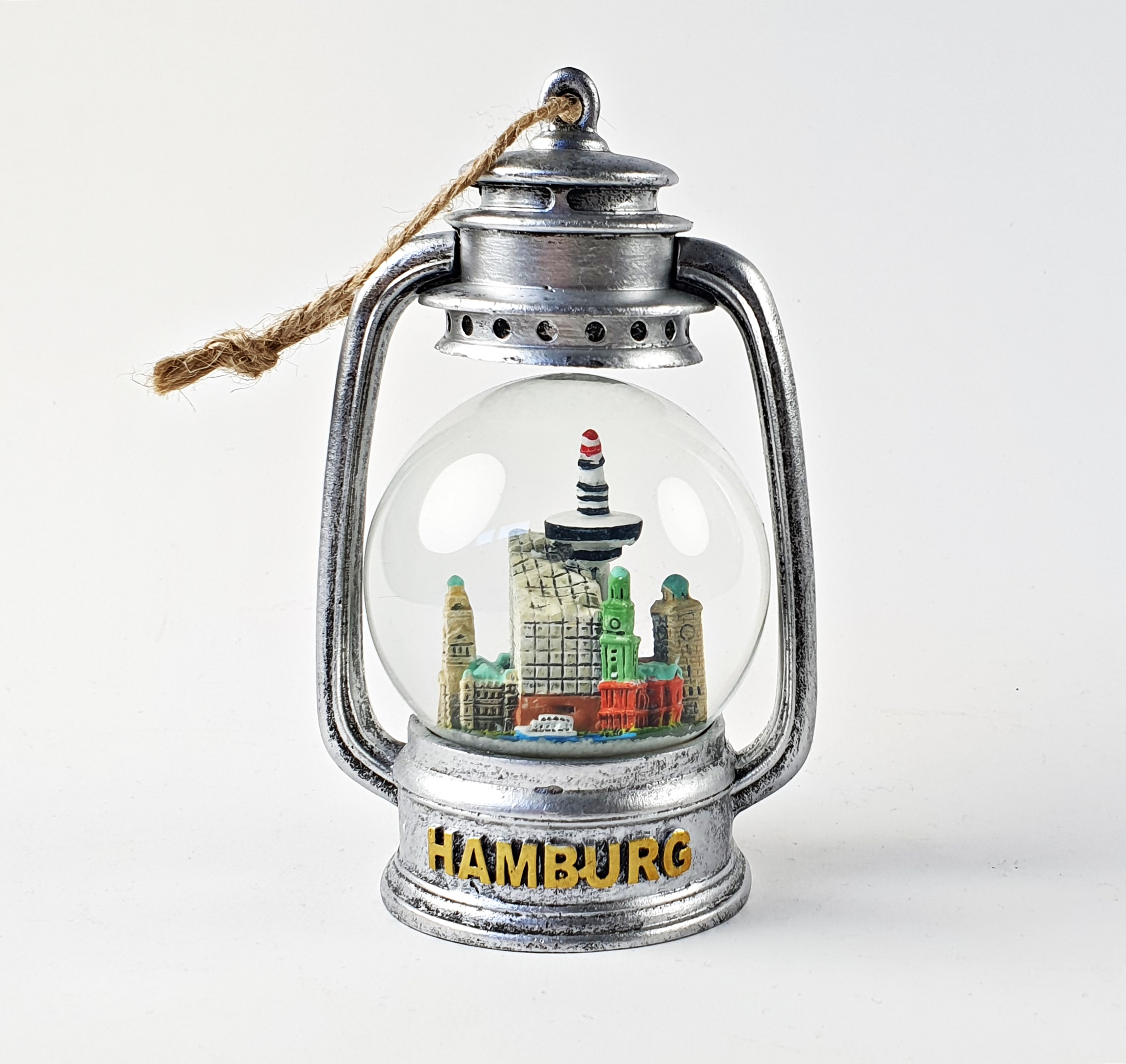 Schneekugel Laterne Hamburg Skyline LED bunt Schneekugel Laterne Hamburg Skyline LED bunt