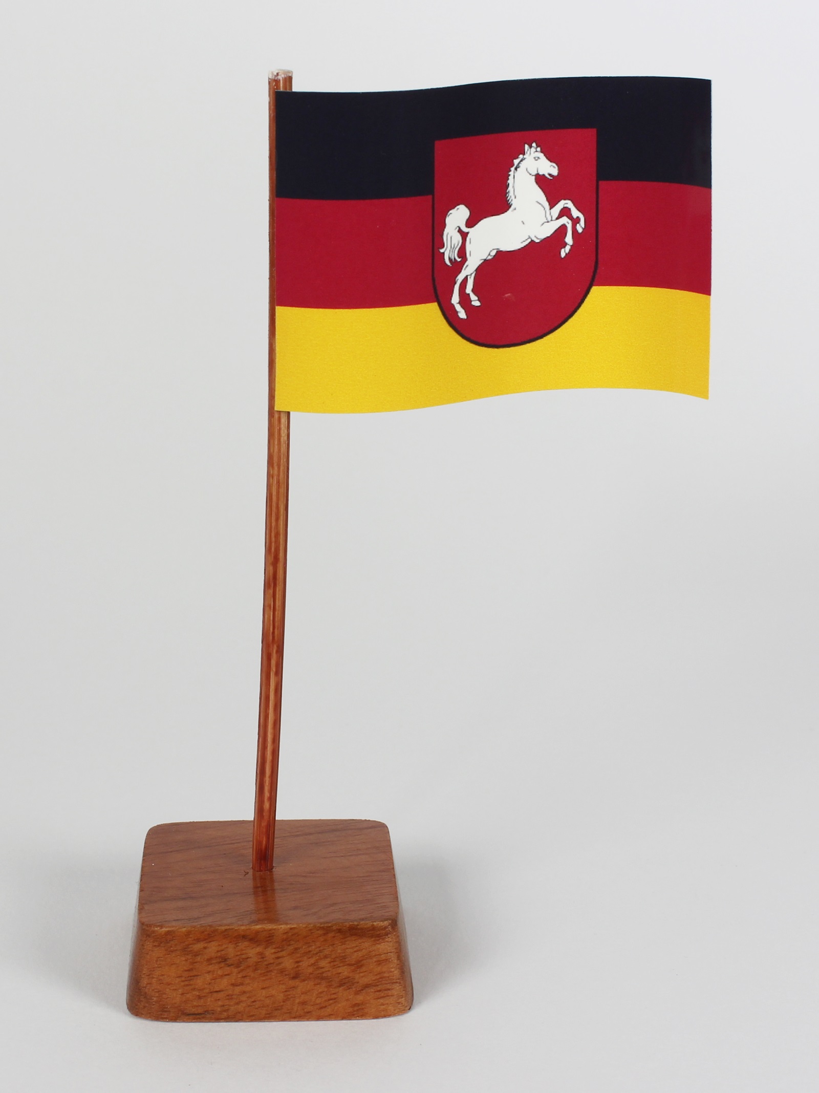 Mini Tischflagge Niedersachsen Höhe 13 cm Tischfähnchen