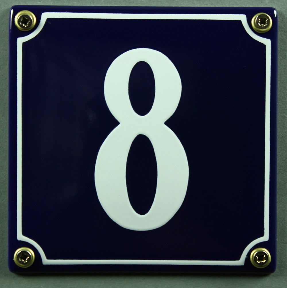 hausnummer-8-hausnummernschild-emailleJAoHR0OKfOcdw Hausnummernschild 8 blau - weiß 12x12 cm sofort lieferbar Schild Emaille Hausnummer Haus Nummer Zahl