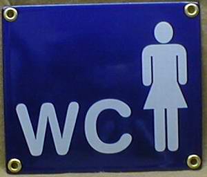 38201 Emaille Schild WC Damen Toilette Damentoilette Emailleschild