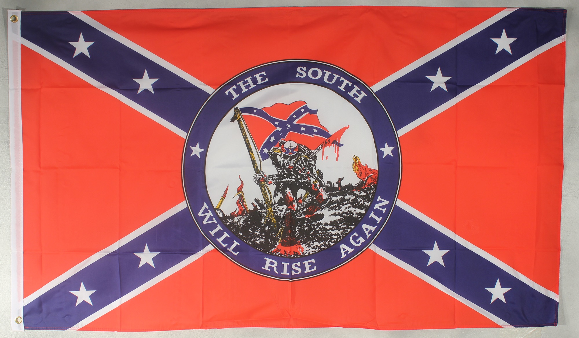 Flagge Fahne : The South will rise again USA Südstaaten Bürgerkrieg