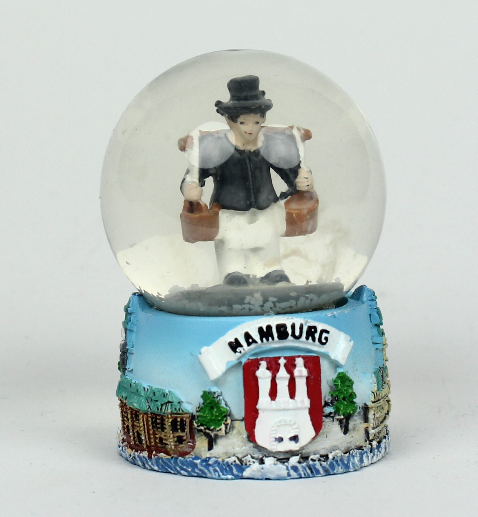 Hummel-klein Schneekugel mit Hummel Figur 6x4,5 cm Schüttelkugel Glitzerkugel klein