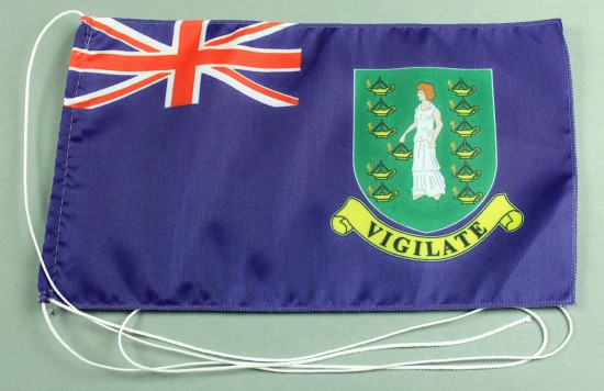 Tischflagge British Virgin Islands Jungferninseln 25x15 cm optional mit Holz- oder Chromständer Tisc