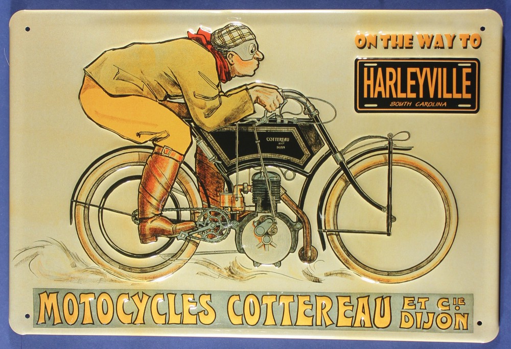 harleyville-motorrad-harley-davidson-blechschild Blechschild Harleyville Motorcycle Oldtimer Motorrad Nostalgieschild Schild