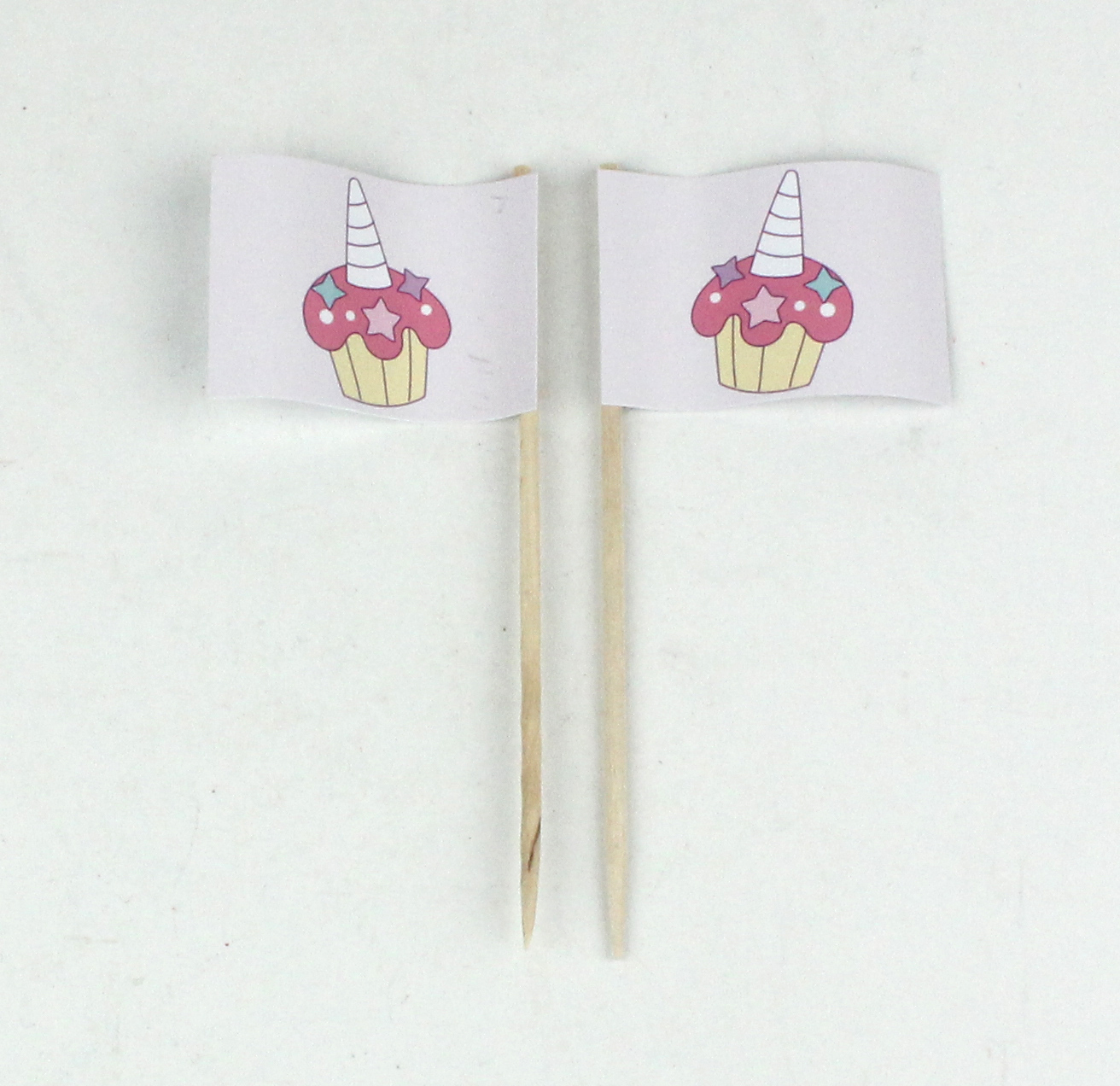Picker_Cupcake-Einhorn Party-Picker Flagge Cupcake Muffin Einhorn Papierfähnchen 50 Stück Beutel