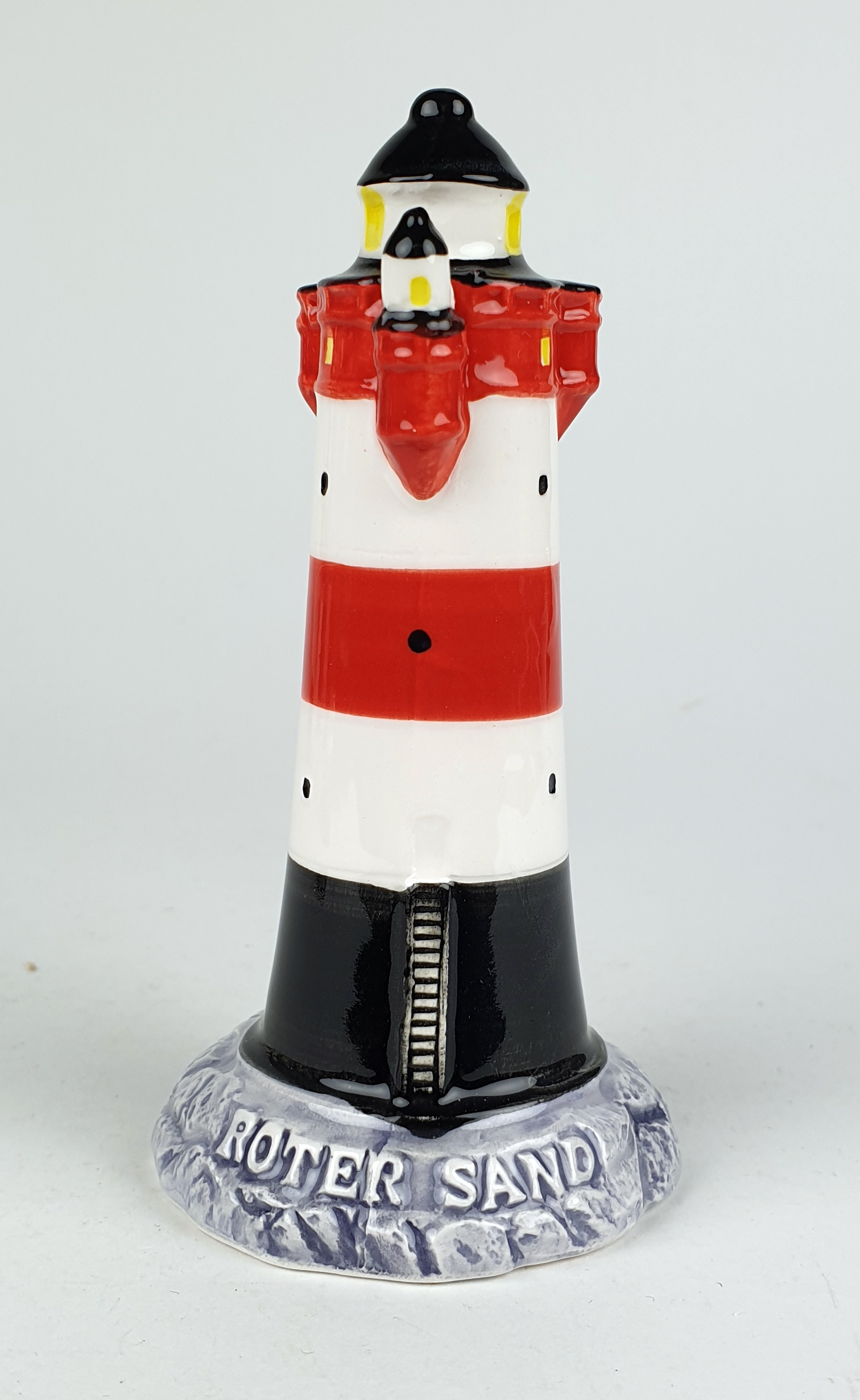 20190226_173232 Roter Sand Leuchtturm Modell 10,5cm Keramik Leuchtturmmodell Standmodell Nordsee