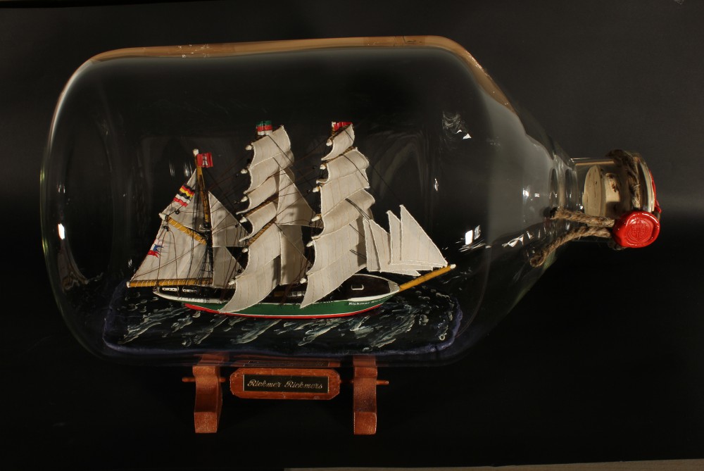 buddelschiff-rickmer-rickmers-p130-2000 Rickmer Rickmers 5 Liter Apothekerflasche Buddelschiff Flaschenschiff