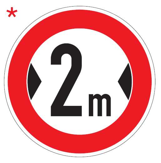 k2640020 Verkehrsschild / Verkehrszeichen Verbot für Fahrzeuge über angegebene Breite einschließlich Ladung 4