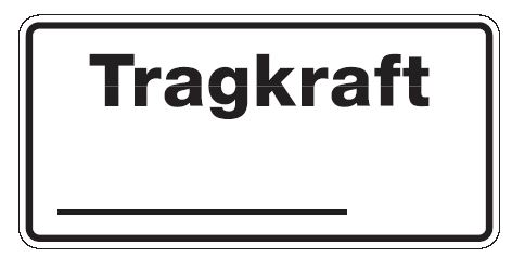 as66801 Aluminium Schild Tragkraft 170x350 mm geprägt