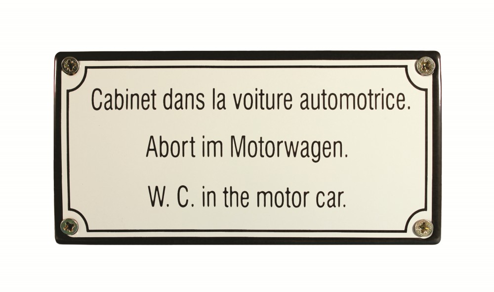 eisenbahn-schild-wc-abort-motorwagen Eisenbahn Schild Abort im Motorwagen Emaille Toilettenschild