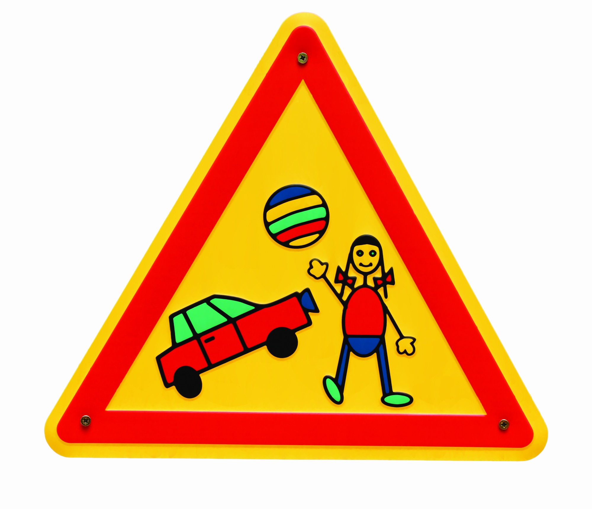 aluminium-schild-kinder-spielstrasse Aluminium Schild Spielstrasse Kinder dreieckig 300 mm geprägt