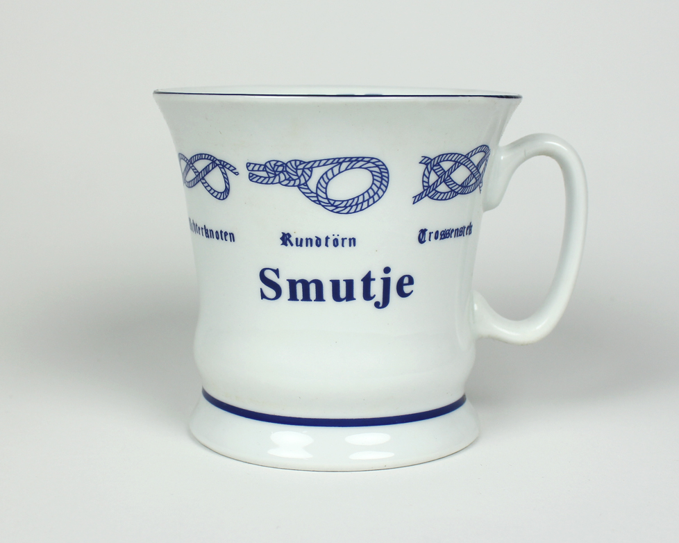 Knotenbecher Smutje mit Seemannsknoten hoch Kaffeebecher Kaffeetasse Kaffee Pott