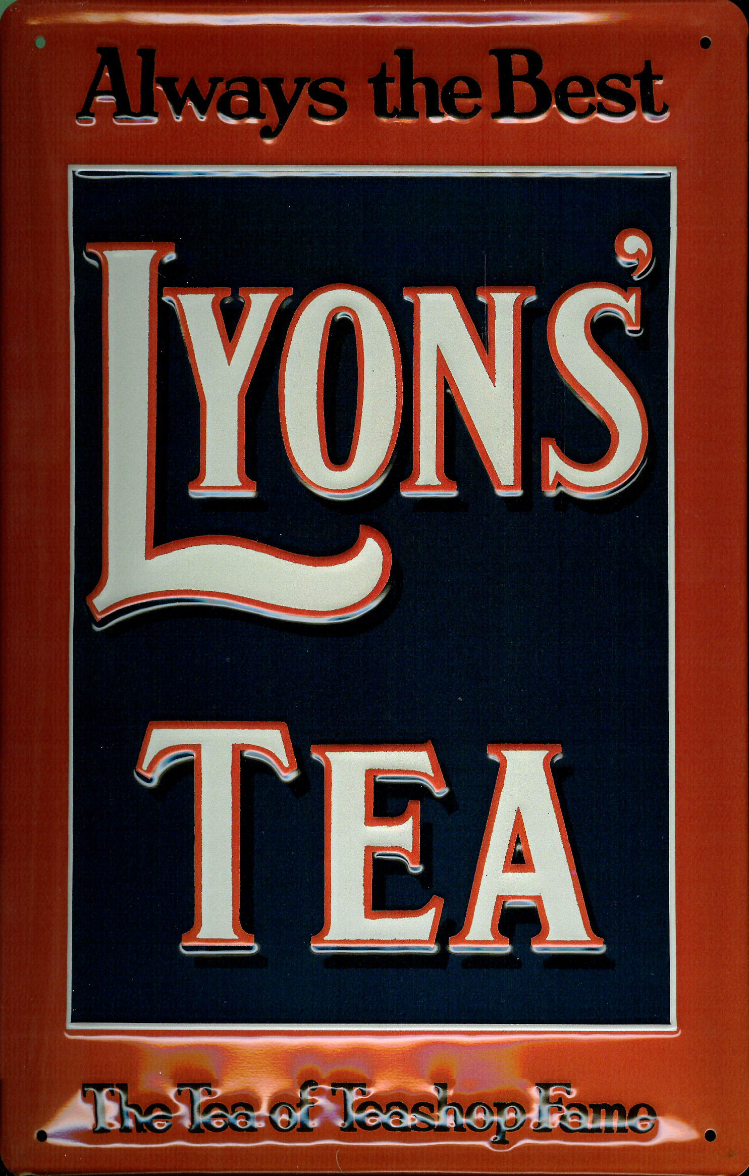 Blechschild Lyons Tea Tee Schild retro Werbeschild Nostalgieschild
