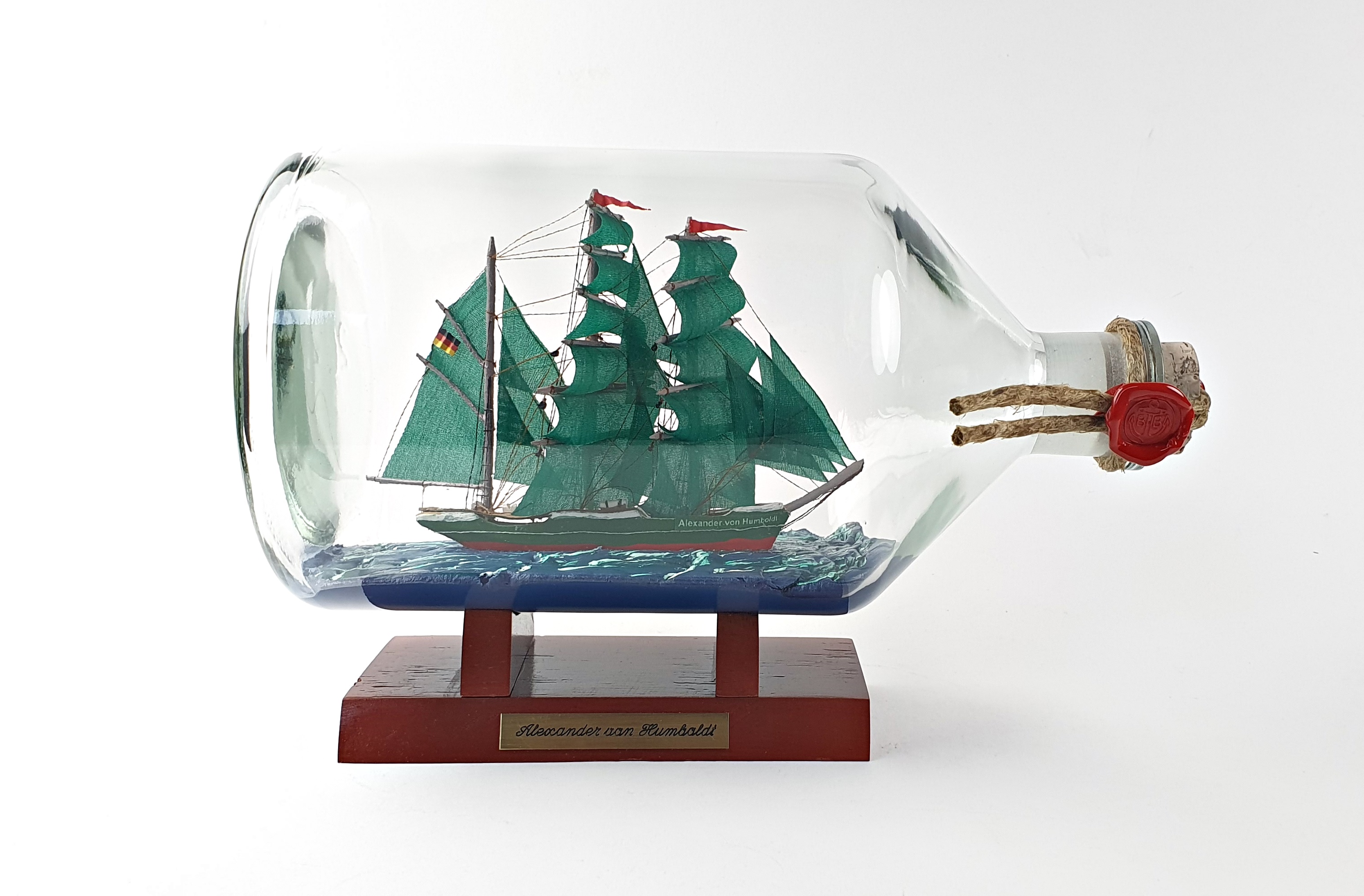 Alexander von Humboldt 2 Liter Apothekerflasche Buddelschiff Flaschenschiff Alexander von Humboldt 2 Liter Apothekerflasche Buddelschiff Flaschenschiff