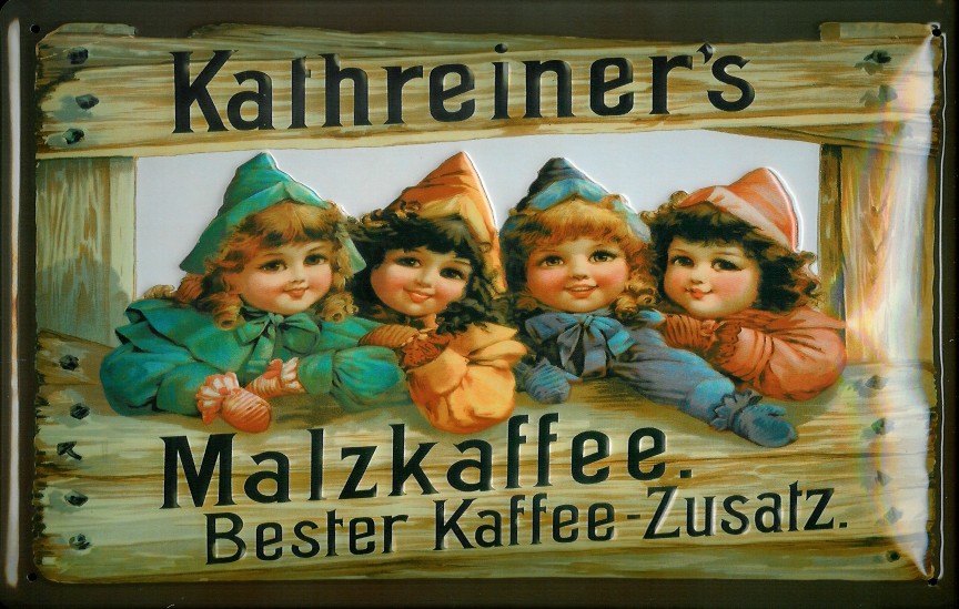 Blechschild Kathreiner Malz Kaffee Bester Kaffee Zusatz retro Schild